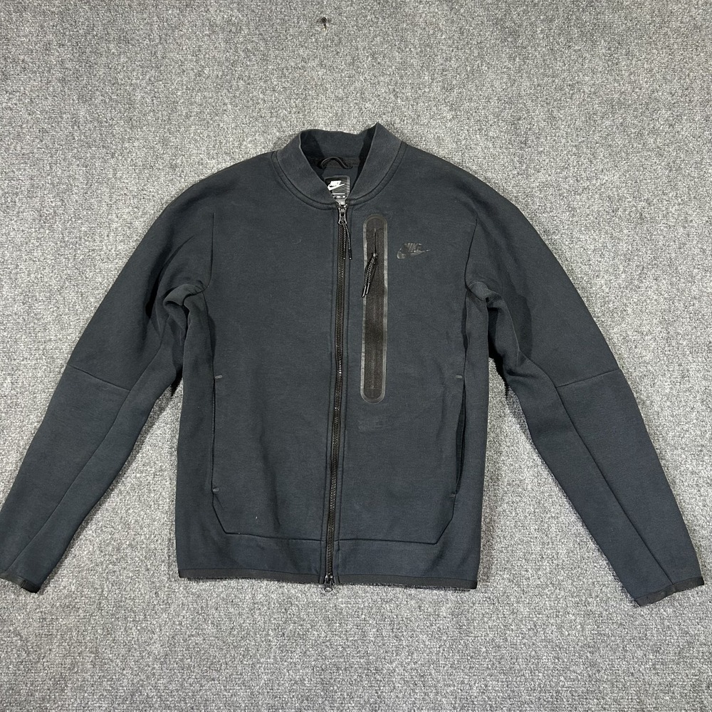 Nike Sportswear Tech Fleece Bomber Jacket Mens XS Full-Zip Black CZ1797-010